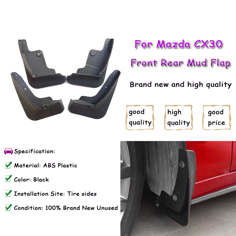 carhanson Car Accessories For Mazda CX30 CX-30 Mud Flaps Splash Guards 2019-2023 Front Rear Mud Guard Sticker Fender ราคา 1,388 บาท*ส่งฟรี