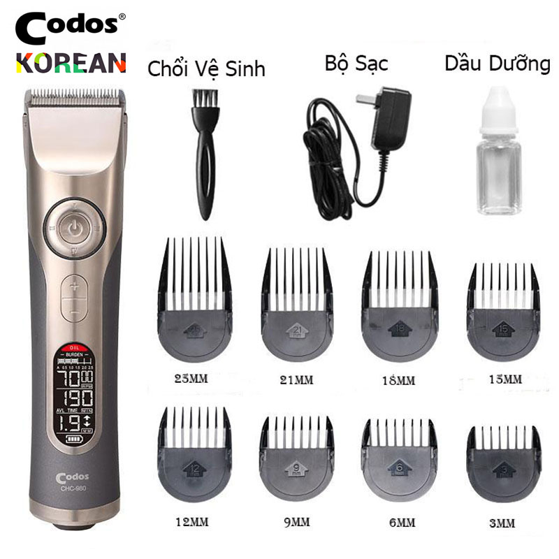 Tông đơ cắt tóc cao cấp Codos 980 chính hãng lưỡi cực sắc bén DDTM