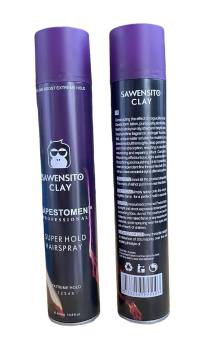 Keo gôm khỉ tím SAWENSITO CLAY SPRAY Butter 420ml, cứng tạo nếp make up, barber tóc nam. Mùi thơm_Hair forever love