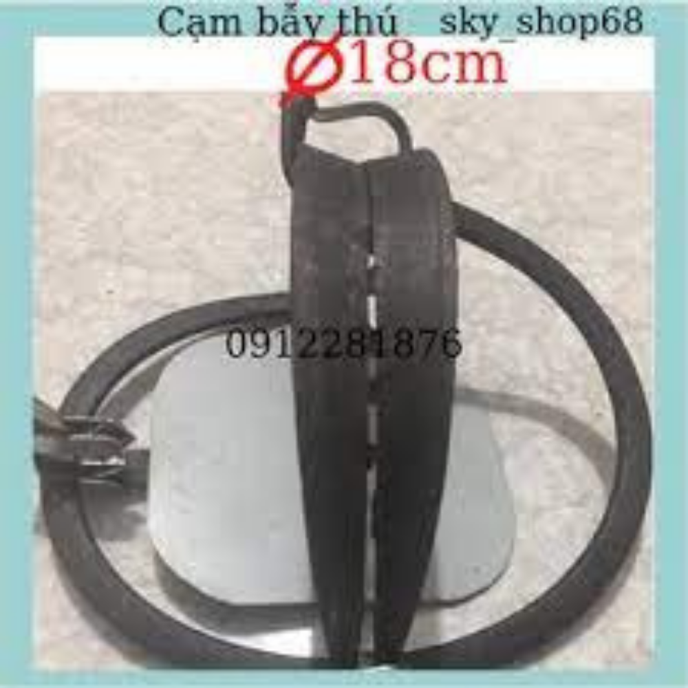 Cạm bẫy thú 18cm , tặng kèm nẫy và bàn đạp