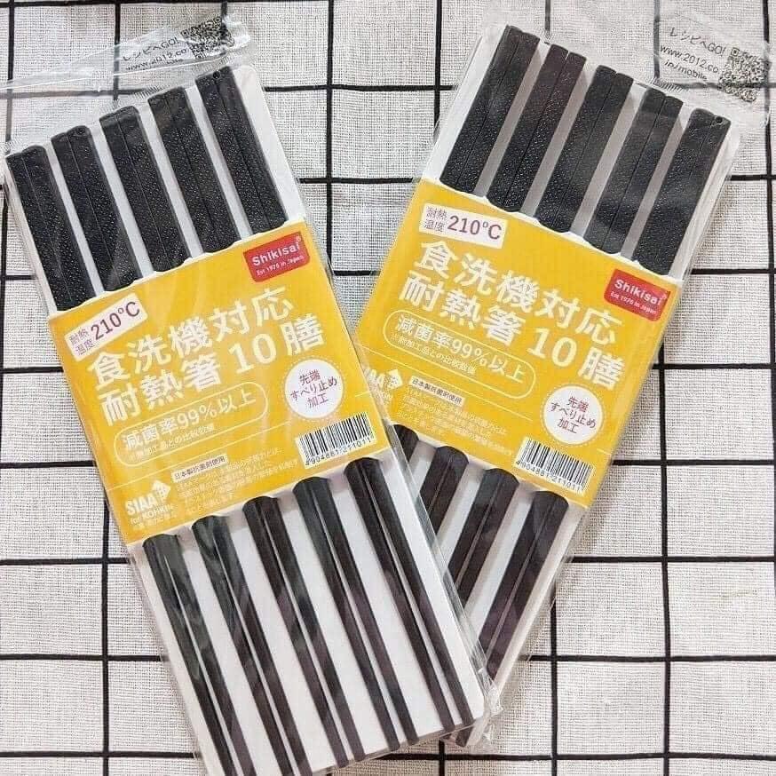 Đũa kháng khuẩn nhật bản, đũa sợi thủy tinh shikisai nhật bản - 1 set 10 đôi