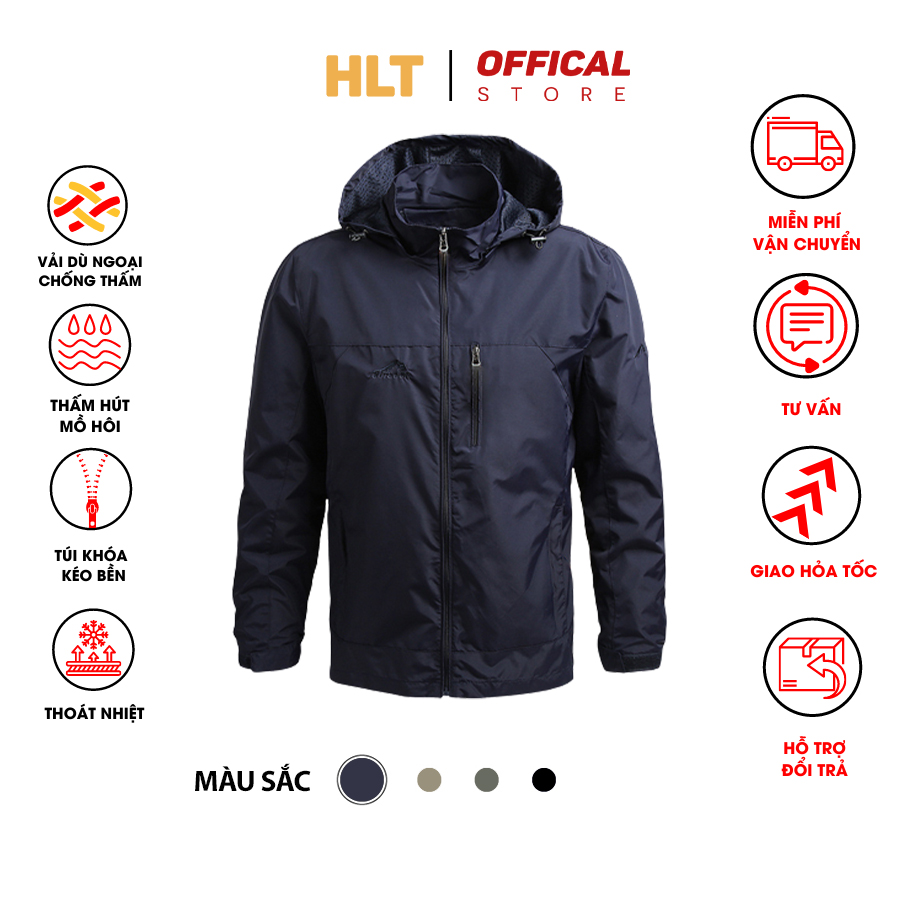 Áo khoác dù nam trơn chống nắng, HLT chống tia UV, ngăn mưa cao cấp - AK02