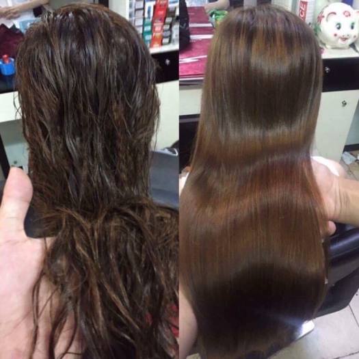 Thuốc duỗi thẳng tóc dập xù, tóc xoăn