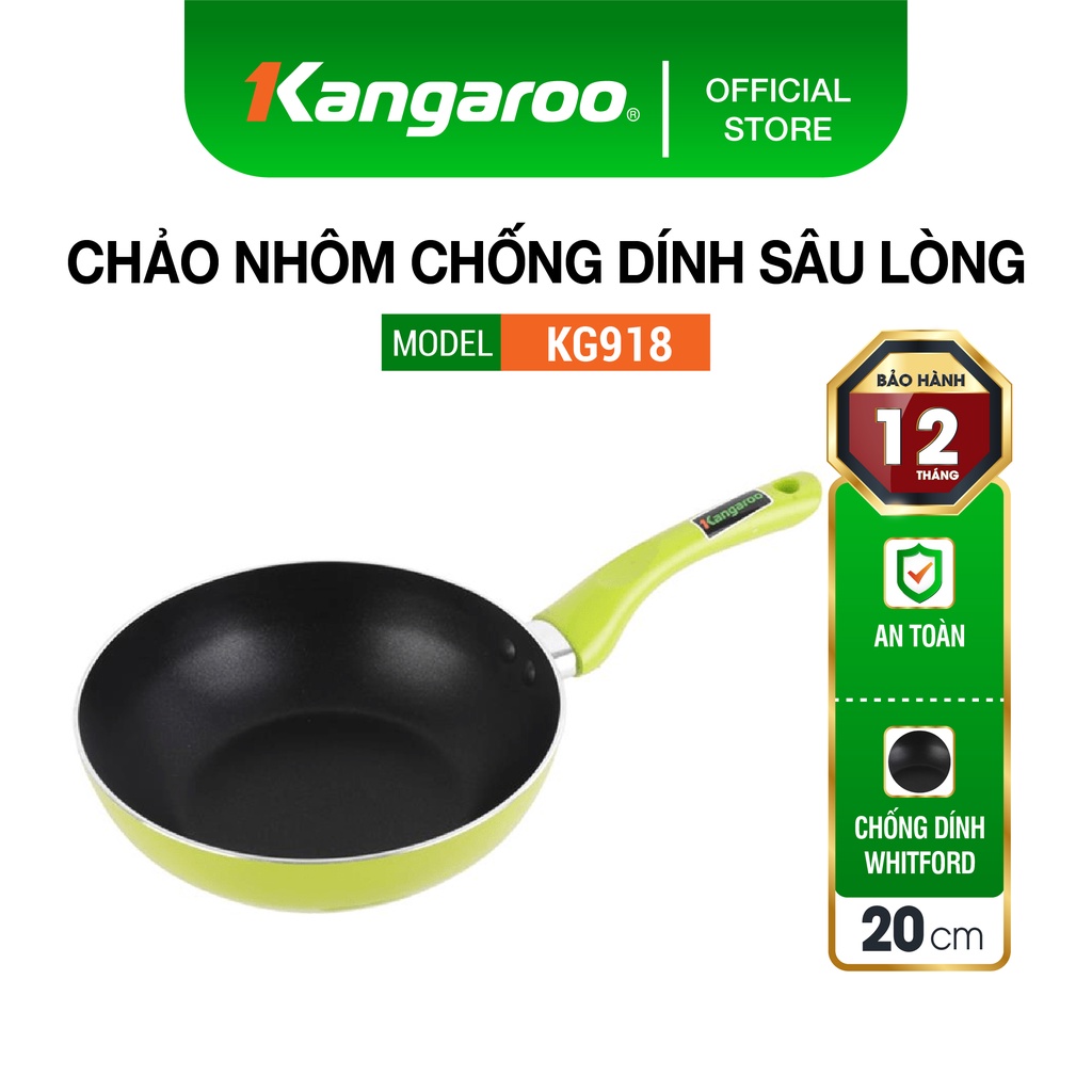 Chảo nhôm chống dính sâu lòng kangaroo kg918