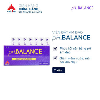 Viên đặt pH.BALANCE CÂN BẰNG PH ÂM ĐẠO Giảm viêm, giảm ngứa, không còn mùi hôi khó chịu