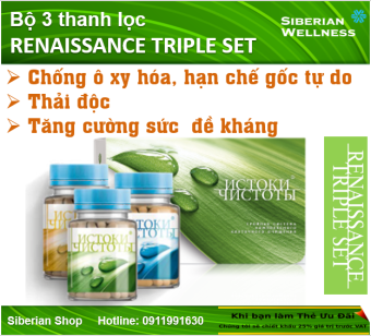 Bộ 3 thải độc và thanh lọc cơ thể Renaissance Triple Set