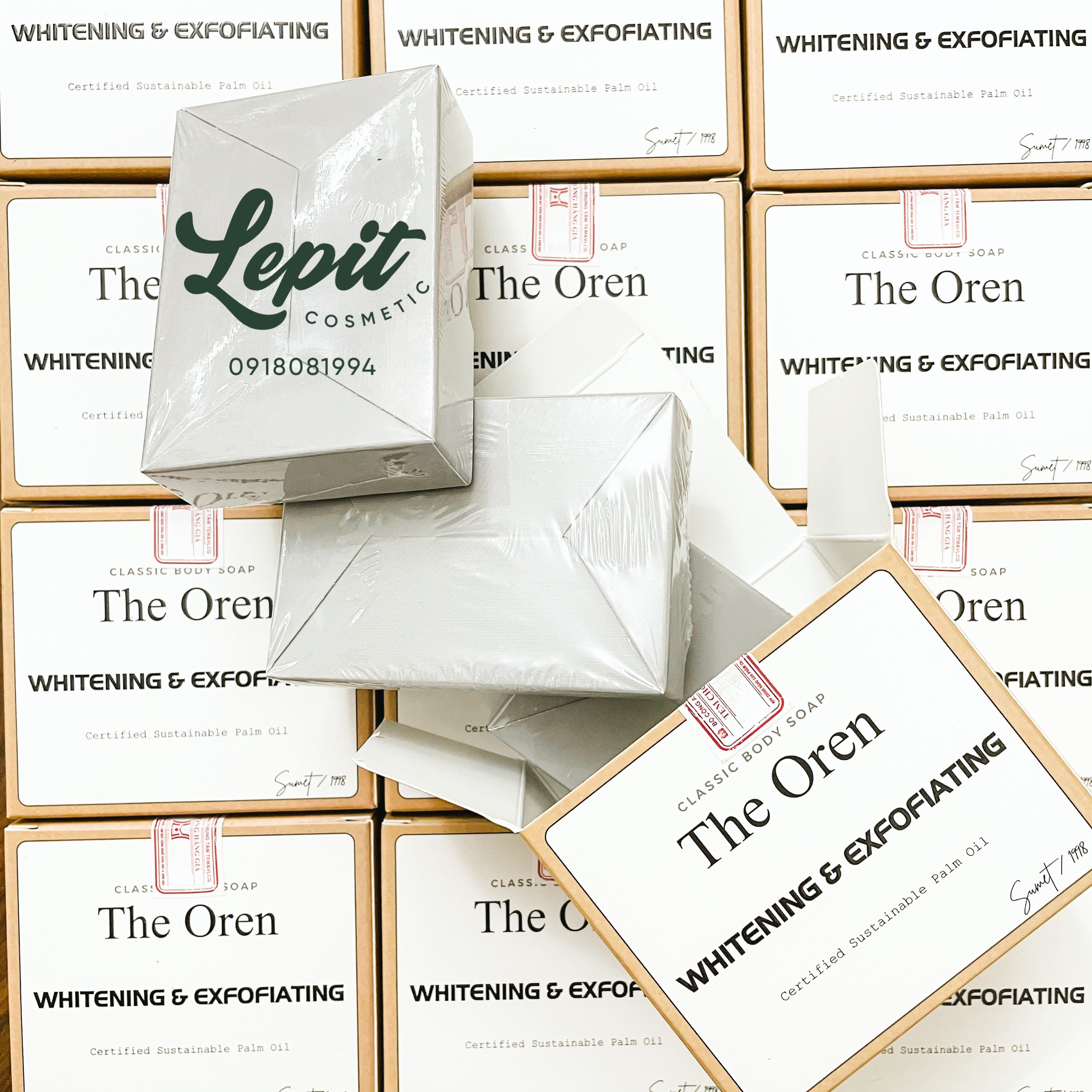 Soap tắm, xà phòng tắm truyền trắng da The Oren Whitening & Exfofiating