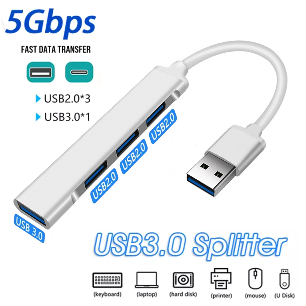 HUB Type C USB 3.0 4in1 Bộ Chia 4 Cổng USB-C Sang USB 3.0 Cáp Chuyển Đổi OTG Cho Máy Vi Tính Máy Tính Xách Tay Máy Tính Xách Tay Điện Thoại Type C