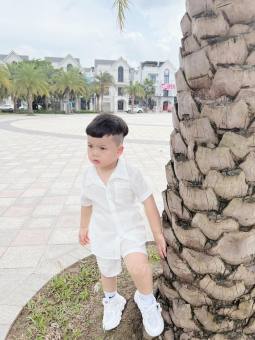 Bộ quần áo bé trai bạch công tử, Set đũi gồm áo sơ mi cổ vest và quần short cá tính cho bé từ 7 đến 18 kg, DUCK KIDS, Đồ bộ bé trai, phong cách Hàn Quốc, Đồ đi biển bé trai, thời trang bé trai