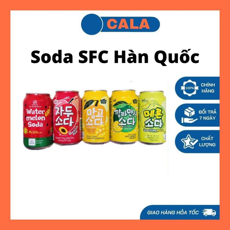 Nước soda sfc hàn quốc lon 350ml