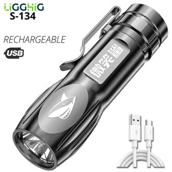 Ligghig Đèn Pin LED Phóng To Bỏ Túi Đèn Pin Chạy Bộ Thể Thao Ngoài Trời Đèn LED Sáng Sạc USB Đèn Pin Chạy Bộ Đèn Bỏ Túi Ngực Chạy Bộ An Toàn Đèn Cảnh Báo Đi Bộ 9990000LM