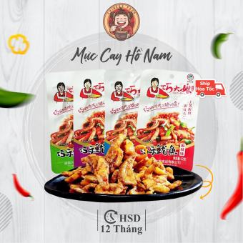 Râu Mực Cay Hồ Nam Bà Dì Gói 12g Đồ Ăn Vặt
