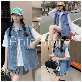 Áo Gile Jeans Nữ Dáng Hàn 🦋 Áo Khoác Bò Nữ Dáng Dài Freesize 🦋