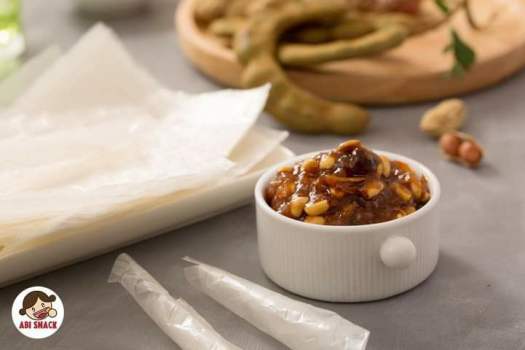 Bánh tráng me Abi chính hãng, mua 3 bịch tặng gói khăn giấy