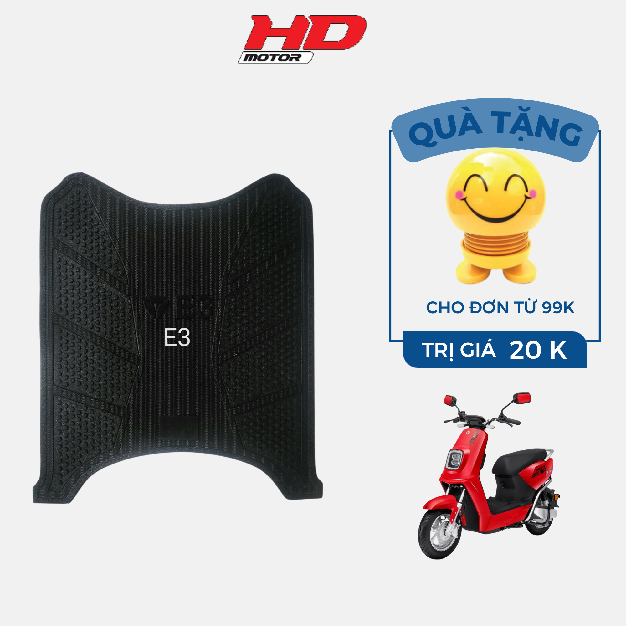Yadea E3 Thảm lót chân thảm sàn xe điện yadea e3 loai cao su đẹp,dày mềm