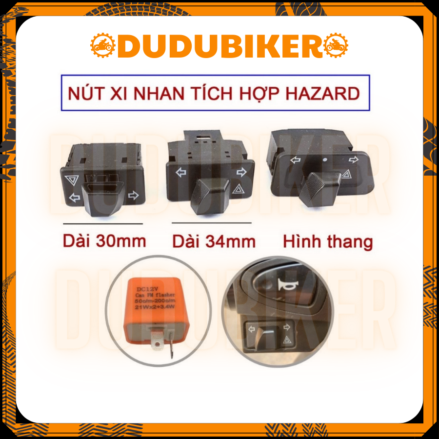 Công Tắc Xi Nhan Tích Hợp Haza - Tặng Kèm Rơle Chỉnh nhanh chậm. Công tắc xi nhan tích hợp Hazard (Tặng chớp chỉnh điện) phù hợp nhiều dòng xe máy