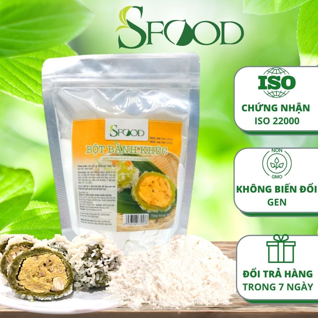 Bột bánh khúc trộn sẵn SFOOD 350gram, thơm, ngon, dễ làm