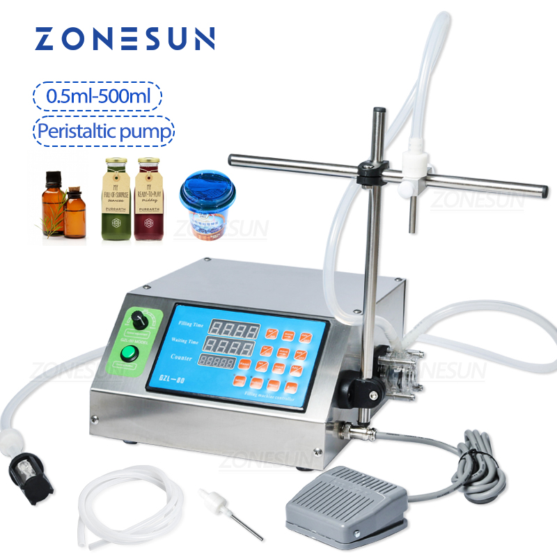 ZONESUN Peristaltic Pump Bottle Water Filler Liquid Vial Filling Machine Beverage Drink Oil Perfume ZS-YTPP1W ราคา 9,497 บาท*ส่งฟรี