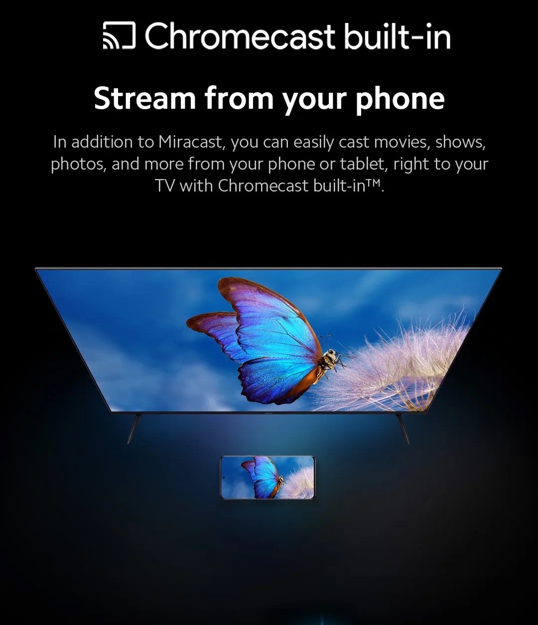 (Oficjalny) Xiaomi TV A 55 2025/ TV S Mini LED 55 2025 | Google TV 4K Ultra HD DCI-P3 94% gama kolorów HDR10+ Google Playstore Wbudowany Chromecast Dolby Vision i wyświetlacz bez obramowania (3 lata gwarancji)