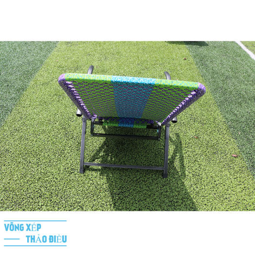ghế xếp dây đan đài loan khung sơn tĩnh điện - Võng Xếp Thảo Điều
