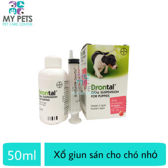 Dung dịch uống tẩy giun cho chó nhỏ dạng nước - Bayer Drontal Puppies 50ml