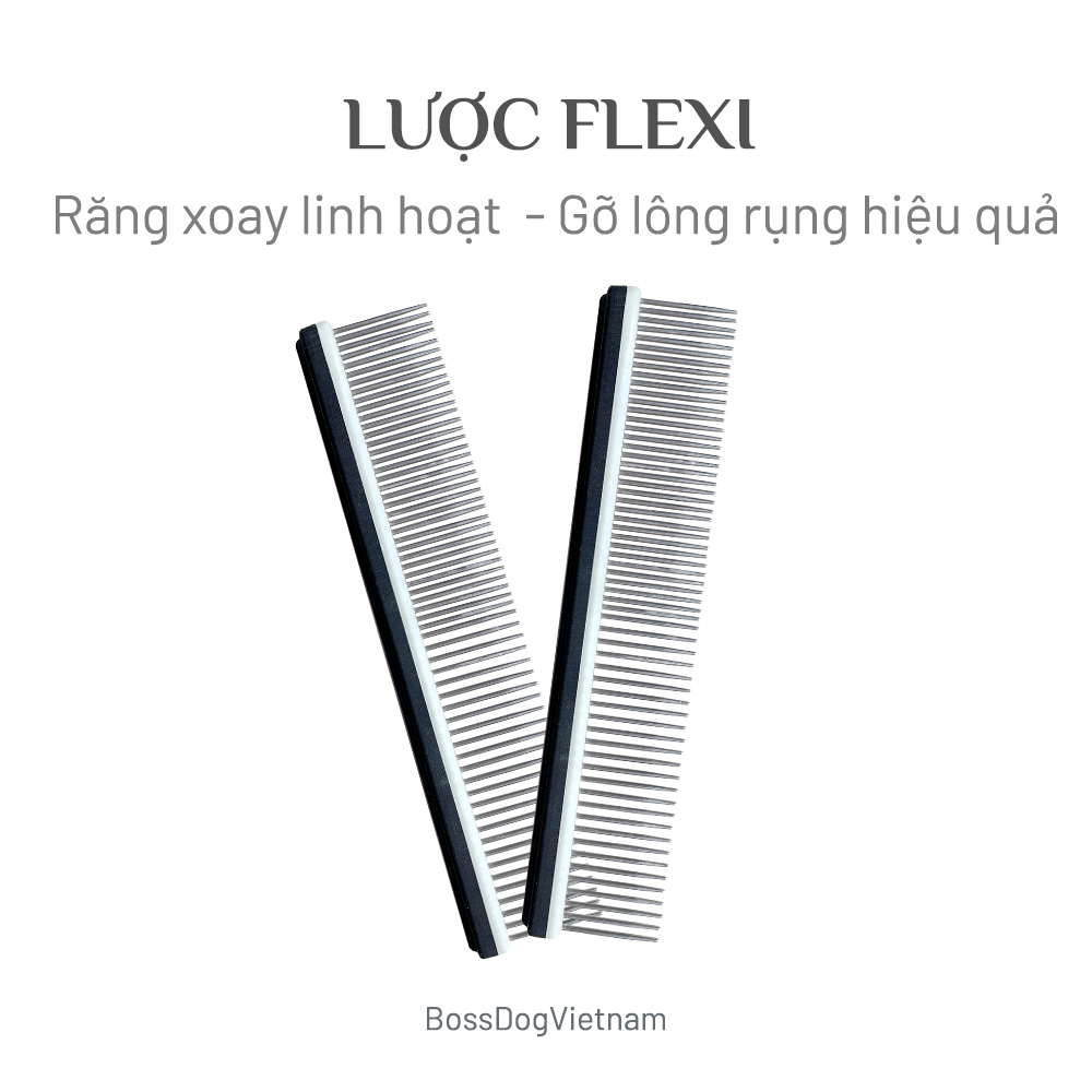 Lược thẳng chải lông chó, gỡ rối lông cho Poodle Corgi Husky Pom | BossDog