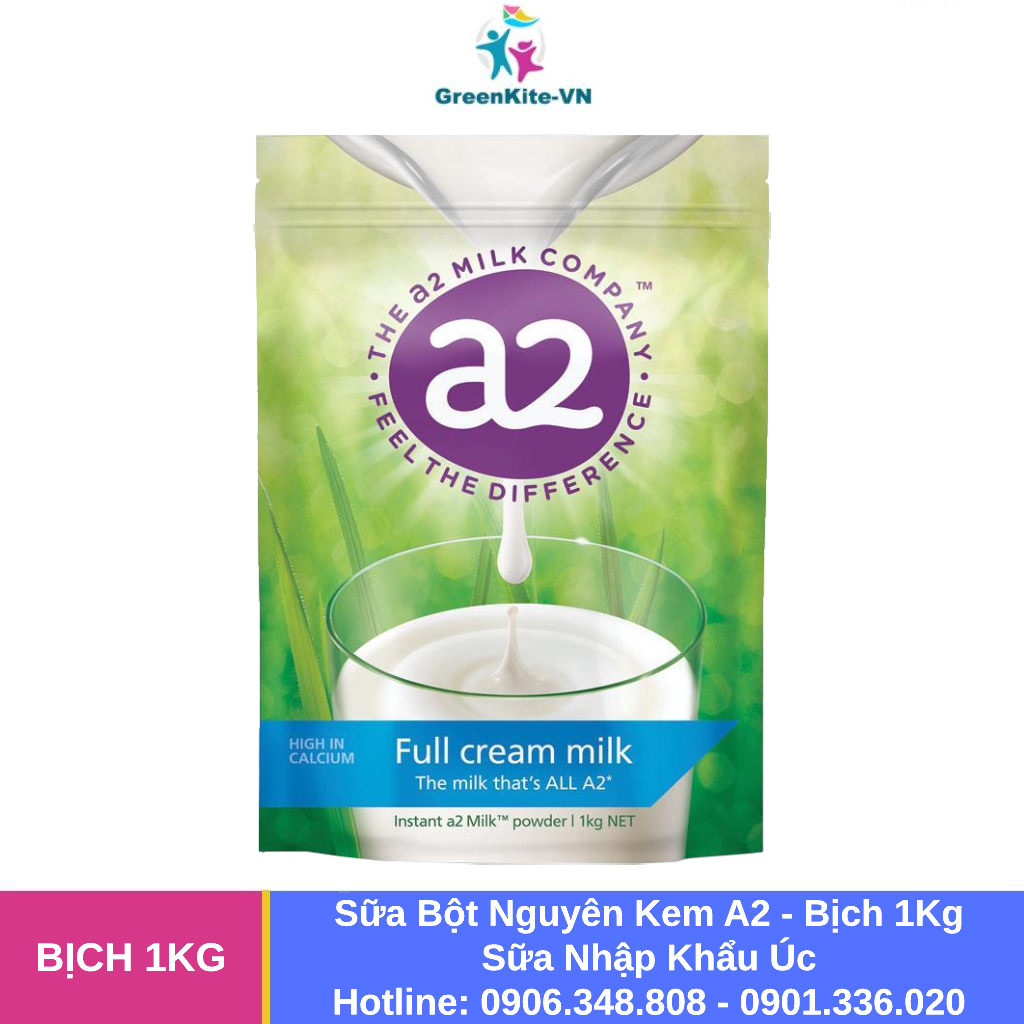 Sữa Bột A2 Túi Sữa Bột Nguyên Kem A2 - Sữa Úc Nhập Khẩu - 1Kg