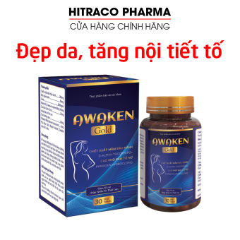 Awaken Gold từ sâm tố nữ, mầm đậu nành, kẽm giúp đẹp da, tăng nội tiết tố nữ, tăng sinh lý nữ, giảm khô hạn - Chai 30 viên