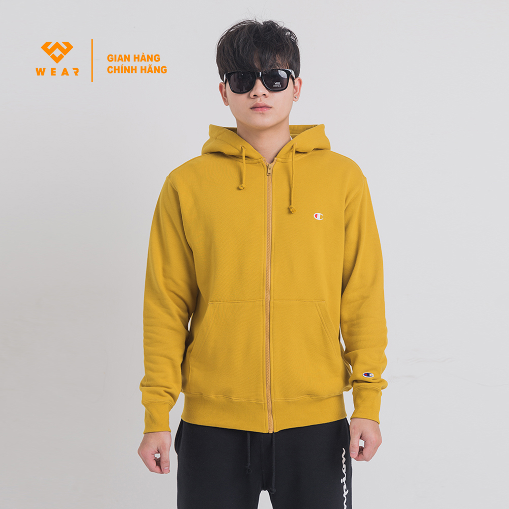 Áo hoodie champion jp c full zip - yellow - c3q103yel