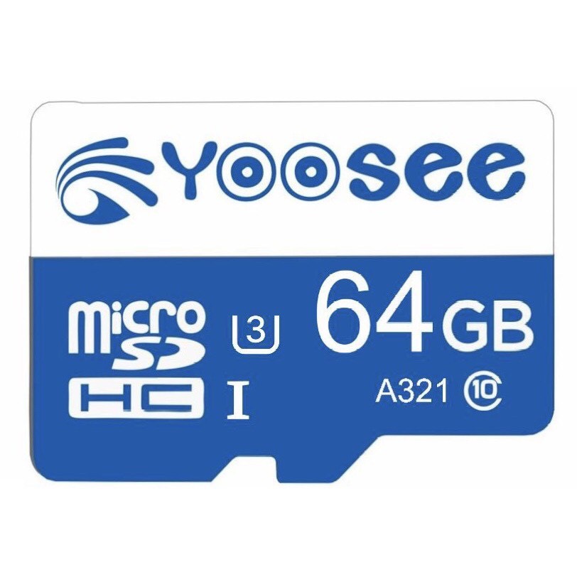 Thẻ nhớ yoosee 64gb /32gb u3 class 10 chuyên dụng cho camera wifi và điện thoại, loa đài