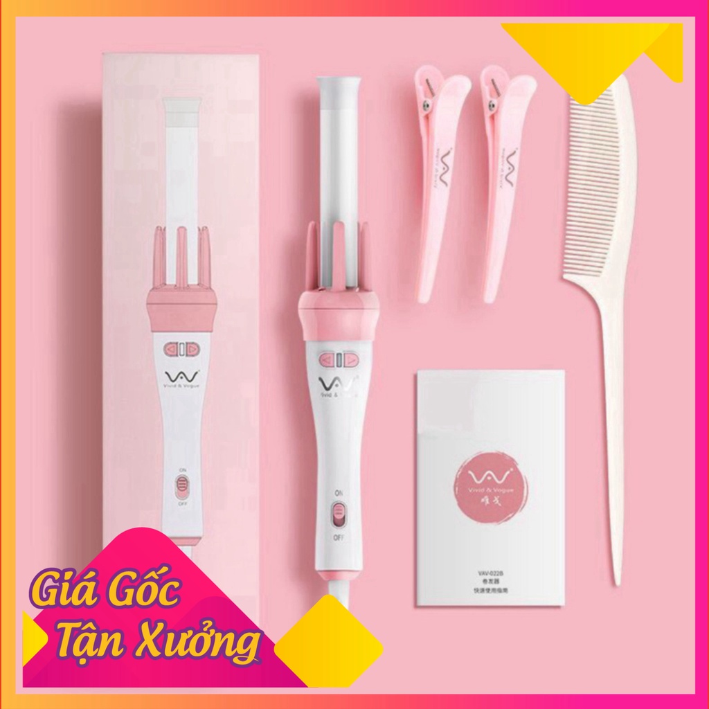 Máy uốn tóc tự động VIVID làm tóc xoăn tạo kiểu hàn quốc gợn sóng đa năng hàng cao cấp
