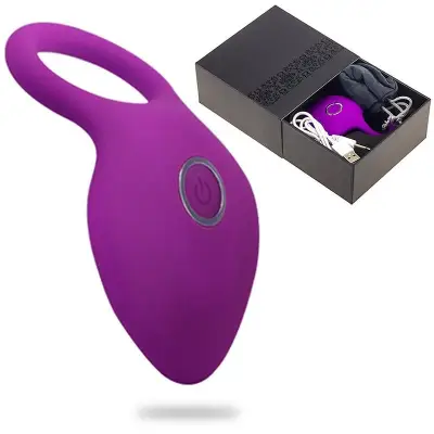 2020 penis ring Cock Ring Vibrating Adult Sex Toy for Couple USB vibro Ring Delay Premature Ejaculation Lock Fine cockring Men (2)