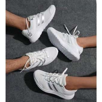 Giày Sneaker Trắng Phối Bạc Nam Nữ