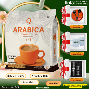 Cà phê Hoà tan 3in1 cafe uống liền Arabica Trần Quang 60 gói