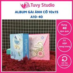 Album đựng ảnh 10x15 hoặc 9x12 ép plastic để 40 tấm có hộp bìa baby cute bìa du lịch thế giới để ảnh cho con, làm quà tặng sẵn hàng tại Tú Vy Studio