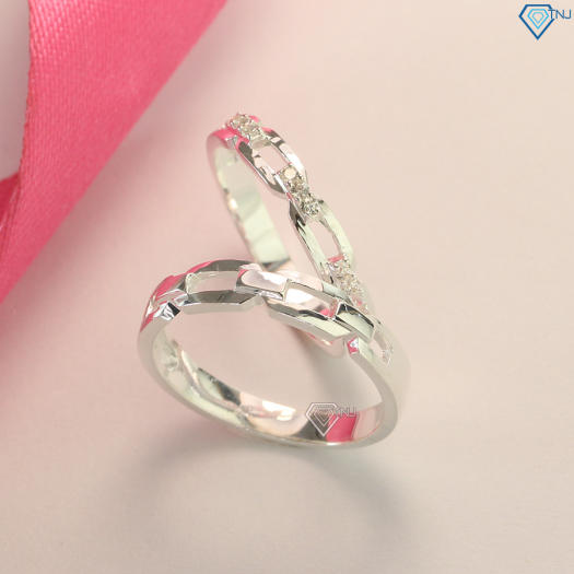 Nhẫn cặp đôi bạc tình nhân mắt xích ND0434 - Trang Sức TNJ