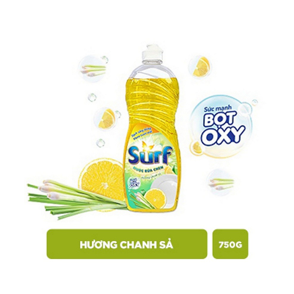 Nước rửa chén surf hương chanh sả chai 750g