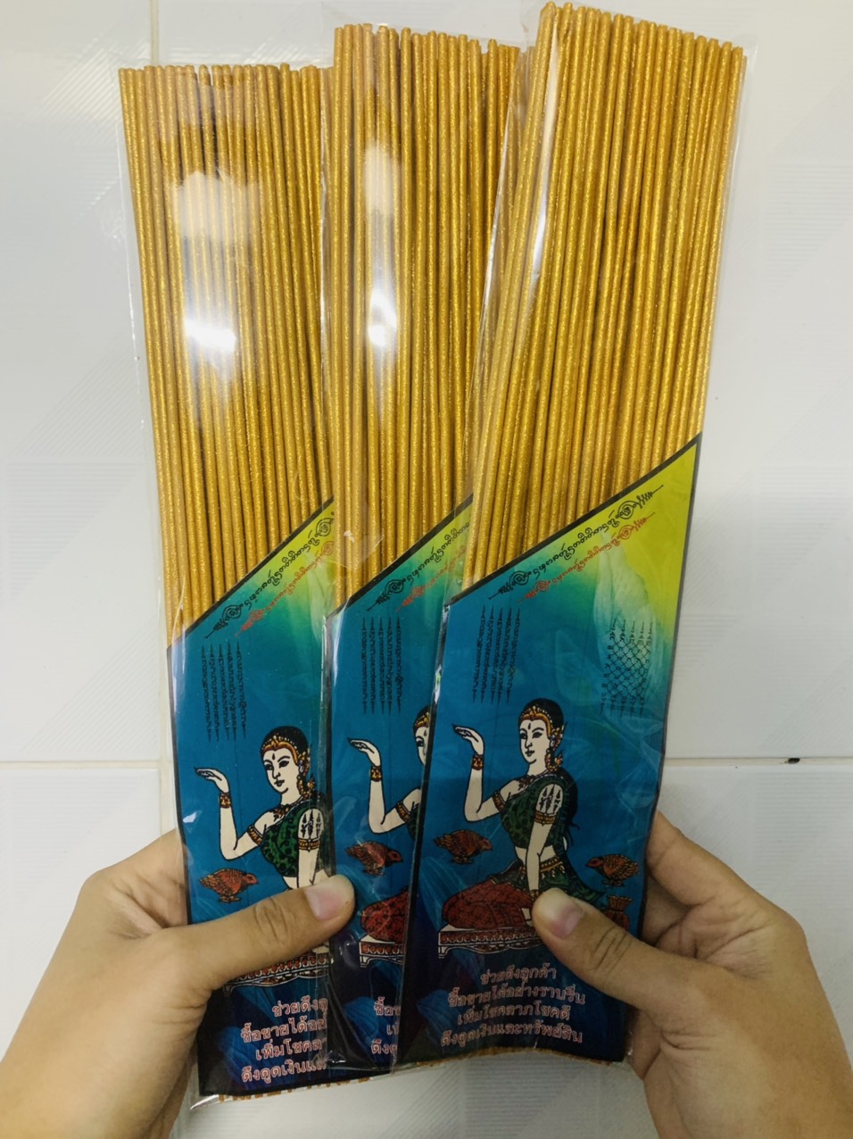 Combo 3 bó nhang thần tài - 79 cây 32 cm - nhang kéo khách tài lộc