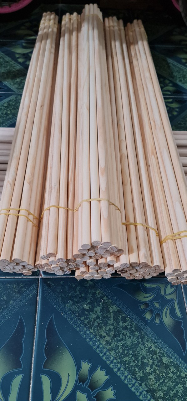 Thanh tròn gỗ thông dài 50cm _ 40cm _ 30cm _20cm _ 10cm. phi 15mm