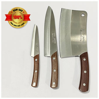 Dao Seki Japan Lưỡi Thép Cán Gỗ Thân Dao Khắc Chữ Đẹp