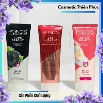 Sữa Rửa Mặt Pond's Thái Lan 100ml Đỏ - Hồng - Đen Khử Mụn Thâm , Trắng Mịn da , Chống lão hóa