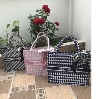 Túi xách nữ công sở -giỏ xách thổ cẩm size 35 ,size 41 tặng kèm khăn lụa