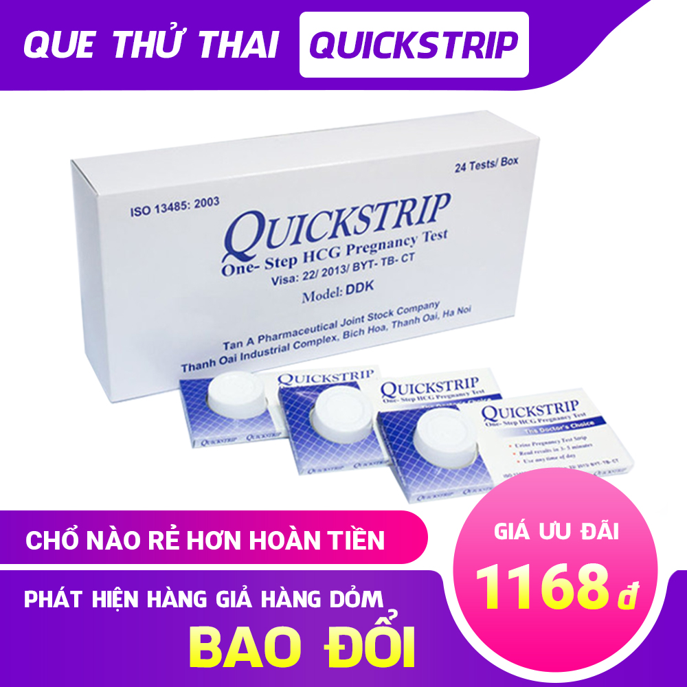 " HOT HOT HOT " que thử thai QuickStrip 2 vạch chính xác - test thử thai hai vạch sớm nhanh hiệu quả tức thì/que thử thai /chăm sóc phụ nữ/kiểm tra mang thai/test thai/que thử thai giá rẻ/kiểm tra thai sớm