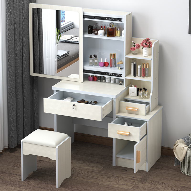 Bàn trang điểm sang trọng nhẹ bàn trang điểm đơn giản kèm tủ để đồ tủ lưu trữ tủ đầu giường