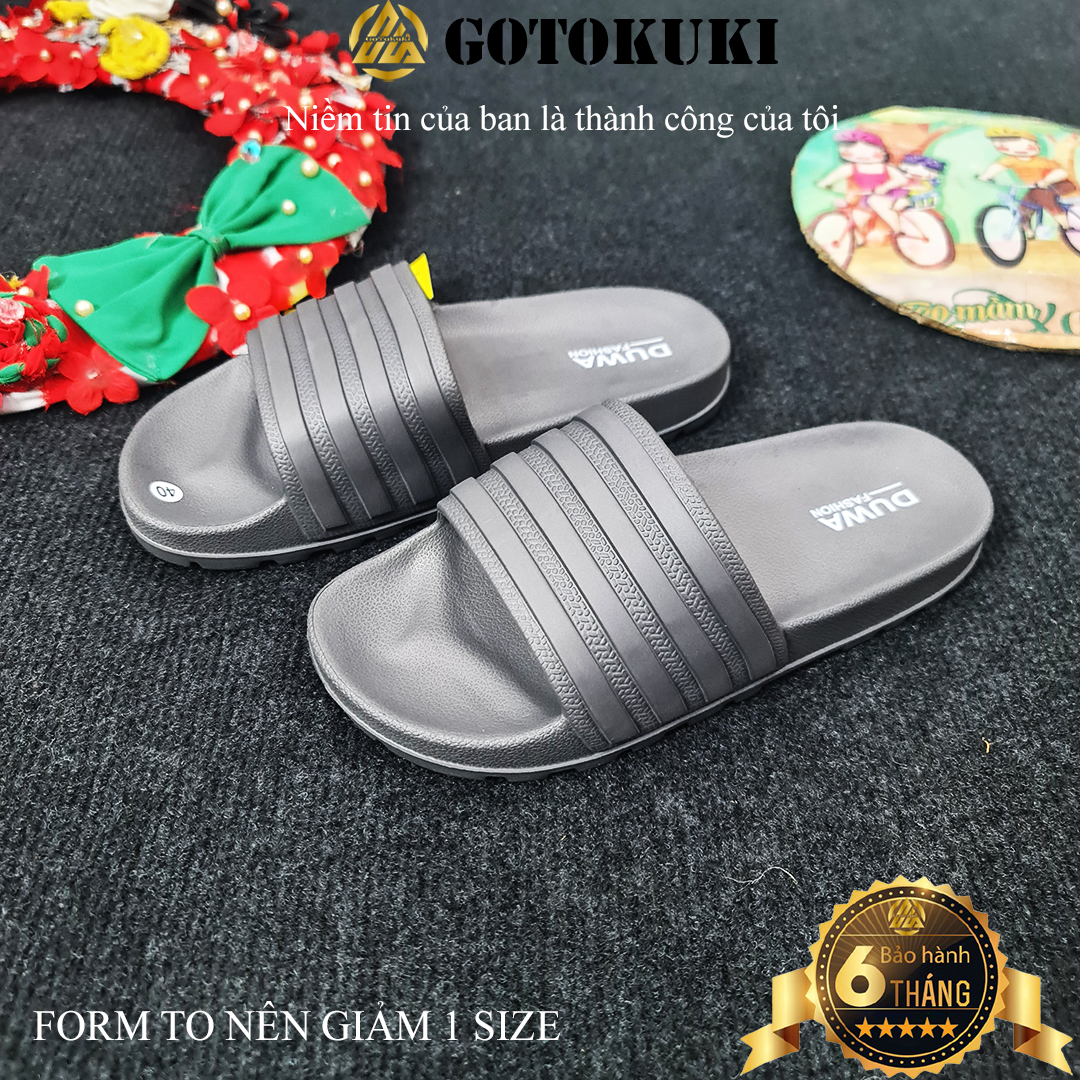 Dép nam nữ quai ngang Unisex, dép cao su đúc nguyên khối chống thấm nước D7733