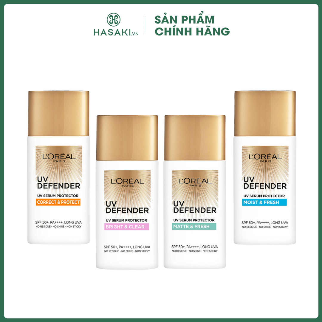  Kem Chống Nắng L’Oreal Paris UV Defender UV Serum Protector SPF 50+ PA++++ Hasaki Sản Phẩm Chính Hãng 