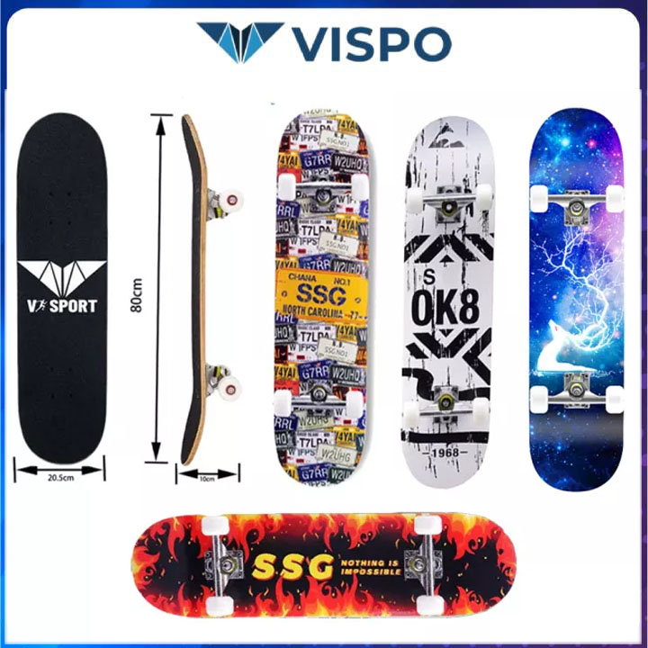 ván trượt người lớn - ván trượt thể thao mặt nhám chịu tải 120 kg kích thước 80x20cm