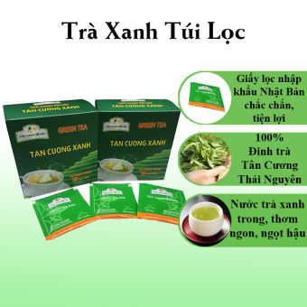 Trà Xanh Túi Lọc Tân Cương Xanh 40gr - Trà Túi Lọc Giảm Stress, Thanh Lọc Cơ Thể