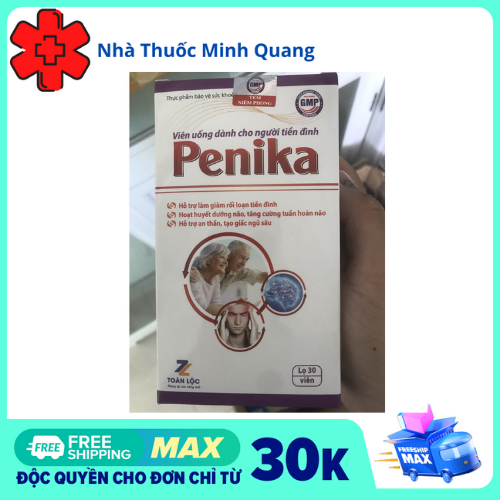 Hoạt huyết dưỡng não, giảm hoa mắt chóng mặt, tăng tuần hoàn máu não - Tiền đình PENIKA -  an thần, tạo giấc ngủ sâu chứa Ginkgo Biloba, cúc hoa và vitamin tổng hợp nhóm B cần thiết