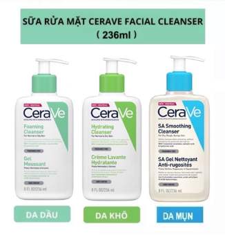 Sữa Rửa Mặt Cerave Foaming-Hydrating Facial Cleanser 236ml